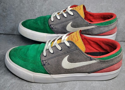 Nike SB Stefan Janoski Verde Lucido Sneakers in camoscio arlecchino