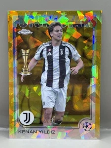 2024-25 Topps Chrome Sapphire UEFA Club Kenan Yildiz Future Stars Gold /50 - Picture 1 of 2