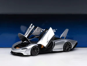 McLaren Speedtail Supernova 1/18 plateado con maletas modelo coche por Autoart 76090 - Imagen 1 de 11
