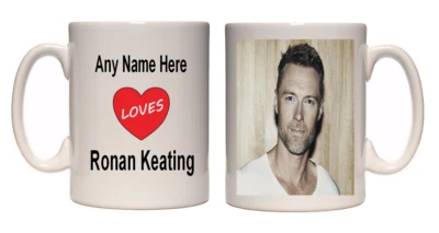 XPRES I Love Ronan Keating Mug Personalised i love Mug Free UK Shipping