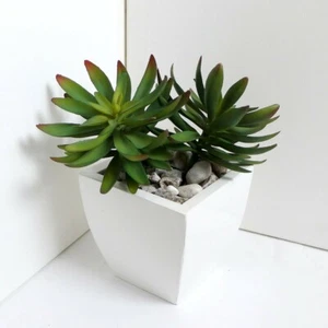2 Pcs Large Head (6") Snow Lotus Artificial Grass Succulents Plants (#99) - Picture 1 of 4
