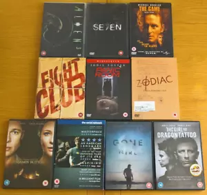 David Fincher 10x DVD Collection R2 Fight Club Seven Gone Girl Zodiac Game More - Picture 1 of 1