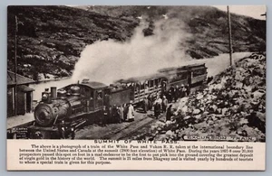 Excursion Train Summit of White Pass Yukon R.R. Skagway AK Alaska Postcard J5 - Picture 1 of 3
