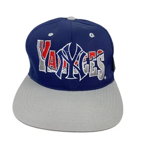 Vintage New York Yankees Baseball Hat Snapback Earthquake QUAKE Spell Out NWT - Picture 1 of 10