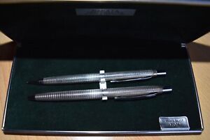 Platinum Pen Company Nakata Craftmaster Sterling Silver Pen & Pencil Set Box