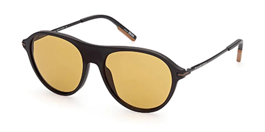 Gafas de sol polarizadas redondas negras mate Ermenegildo Zegna EZ0152 02E 56-17-145 Foto 1 de 1