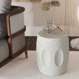 Unique Lightweight Concrete Side Table Stool Accent Table Small Coffee End Table - Picture 1 of 12