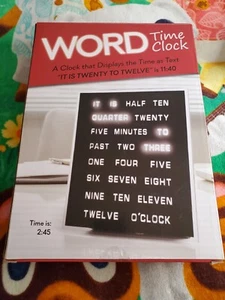Tech Tools LED Word Clock Displays Time as Text Powered by AC Adapter Tech Tools - Picture 1 of 2