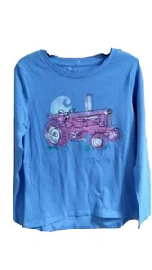 Carhartt girls T-shirt, long sleeve, purple, w/tractor size 12 looks like IH. - Picture 1 of 2