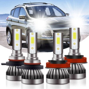 Combo LED Headlight Bulbs Kit 9005 H11 High Low Beam For Ford Escape 2013-2020 - Picture 1 of 9