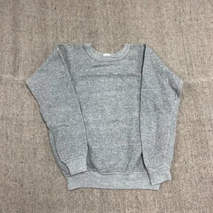 Vintage Health Knit Blank Sweatshirt Boys XL Gray 1960s USA - Picture 1 of 10