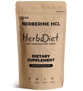 Berberine HCL 98% Extract Powder PREMIUM Berberis Blood Glucose Sugar Control - Afbeelding 1 van 3