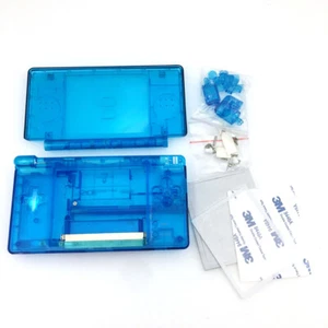 Clear Blue Housing Shell Buttons+Screwdriver Kit for Nintendo DS Lite NDSL - Picture 1 of 10