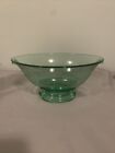 Beautiful Vintage green glass oval compote