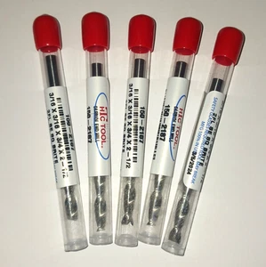 3/16" (.1875") 2 flute LONG CARBIDE End Mill -PACK OF 5- Free Ship  150-2187 - Picture 1 of 2