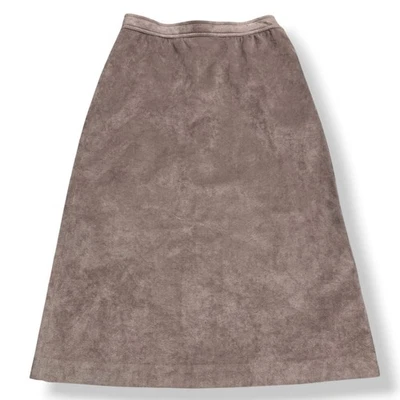 Falda midi de gamuza sintética Samuel Robert beige XS S malva de colección Lillie Rubin para mujer Foto 1 de 4