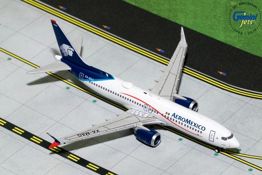 Aeromexico Boeing 737 MAX 8 XA-MAG GeminiJets GJAMX1715 Scale 1:400 RARE - Image 1 of 1