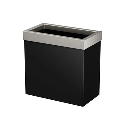 Bote de basura de acero inoxidable Gatco 1918 - negro Foto 1 de 4