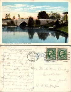 Beautiful Lake Etowah Postcard from Marion Ohio - Picture 1 of 1
