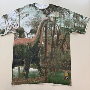 Vintage 90s Stanley Desantis AOP Dinosaur Art Dem Bones Mens T Shirt Adult XL - Picture 1 of 12