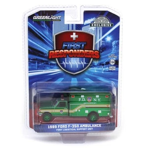 GREEN CHASE 1/64 1989 F-350 Ambulance FDNY Support Unit First Responders 67067 - Picture 1 of 3
