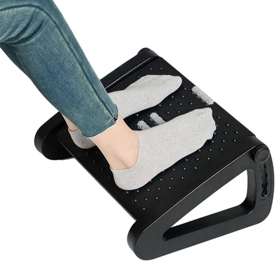 Foot Rest for under Desk at Work, Ergonomic 6 Heights Adjustable Footrest with M - image 1 of 4