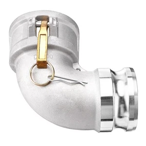 Type DA Cam and Groove Hose Fitting, 90 Degree Elbow, 3" Female Camlock x 3" ... - Picture 1 of 6