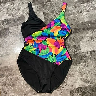 Maillot Baltex "Body I.D." Traje de baño tropical de una pieza años 90 - talla 14 C/D Foto 1 de 4