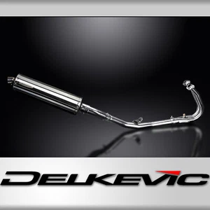 Silenciador ovalado de acero inoxidable de 18" escape completo Kawasaki Ninja 400 18-23 - Imagen 1 de 5