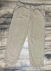 Vintage L.L. Bean Classic Fit Pleated Corduroy Chino Pants 38 X 32 Tan Worn . - Picture 1 of 7