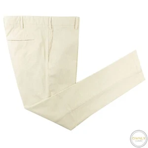 Neu mit Etikett AKTUELL Boglioli hellbraun Baumwolle Modal Whipcord ungefüttert vorne flach Hose 41W - Bild 1 von 8