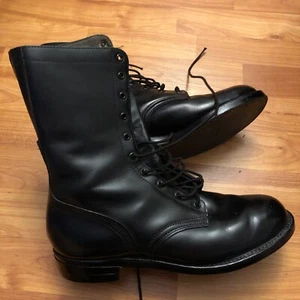 Vintage Herren 1973 Vietnam Ära BF Goodrich schwarze Kampfstiefel - Größe: 9 - Bild 1 von 18