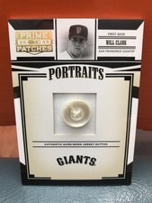 2005 Donruss Prime Patches Will Clark Game Worn Button Card #’d 12