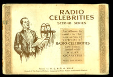 1934 WILLS " RADIO CELEBRITIES " SECOND SERIES BOOKLET & COMPLETE SET 50 CARDS