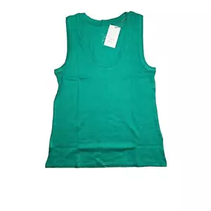 A New Day tank top Womens size XL Bright Green Ribbed Sleeveless shirt NWT - Picture 1 of 4