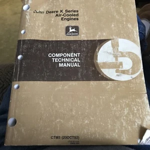 John Deere K Series Air Cooled Engines Component Technical Manual CTM5 (20OCT92) - Picture 1 of 2