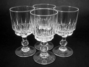 Set of 4 Vintage Durand Cristal d'Arques Cordial White Wine Glasses - Imagen 1 de 3