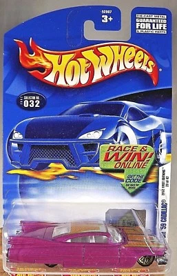 Hot Wheels #32 2002 primera edición 20/42 personalizado '59 Cadillac púrpura con encaje dorado Foto 1 de 4