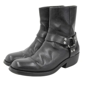 CELINE CELINE Biker Boots Shoes Side Zipper Men's Black 42 MG1202 shoes 42 black - Picture 1 of 6