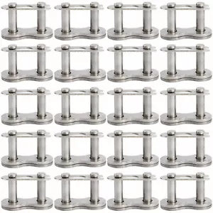20pc 420 Chain Master Connector Split Link Go Kart Pit Dirt Pocket Bike Repair - Foto 1 di 6