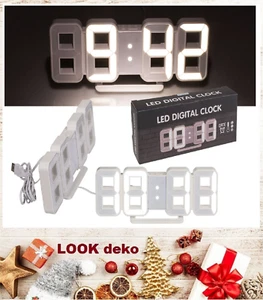 Digital-LED-Wecker-Alarmfunktion-Datum Temperaturanzeige C°&F° Lichtsensor-USB - Bild 1 von 11