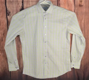 Twillory Button Up Shirt 17 36-37 Mens Long Sleeve Tailored Fit Check - Picture 1 of 5