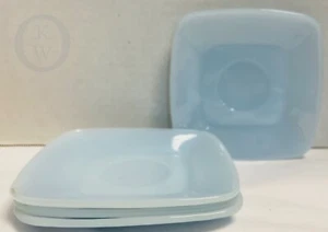 New Old Stock*Fire King*Azurite Blue *Charm*Saucers*22055T S128*Lot of 4* - Picture 1 of 4