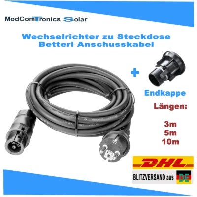 Betteri BC01 o. BC05 zu Schuko Netzkabel für Hoymiles/Deye/NEP.. Wechselrichter