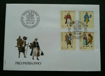 [SJ] Switzerland Traditional Trade Pro Patria 1990 Uniform Business Job (FDC) - Image 1 of 4