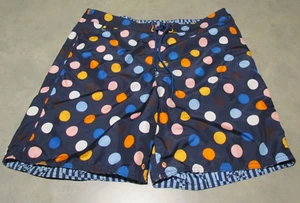 Modern Amusement Mens 34 Reversible Board Shorts Swim Dots hole flaw on snap - Picture 1 of 10
