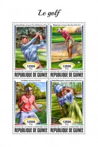 Guinea - 2018 Professional Golfers - 4 Stamp Sheet - GU18308a - Imagen 1 de 1