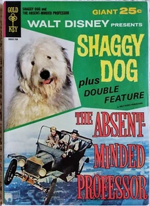 SHAGGY DOG & ABSENT MINDED PROFESSOR GOLD KEY MOVIE COMICS VF/NM 9.0 1959/61 - Picture 1 of 2