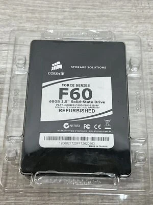 Corsair CSSD-F60GB2B-RFF60 2.5" 60GB Internal Solid State Drive REFURBISHED - Image 1 of 3