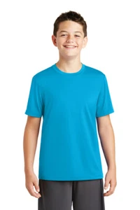 Sport-Tek YST320 Youth 100% Polyester Wicks Moisture PosiCharge Tough T-Shirt - Picture 1 of 80